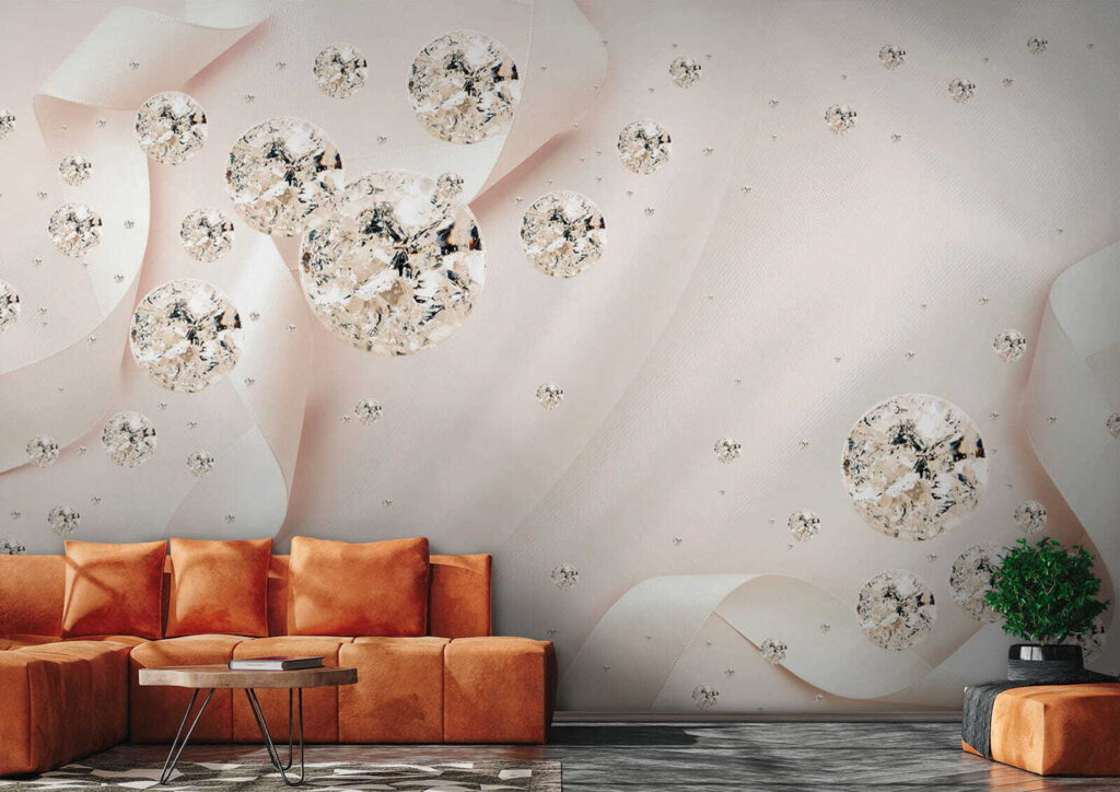Esferas brillantes entre pliegues — interior 8
