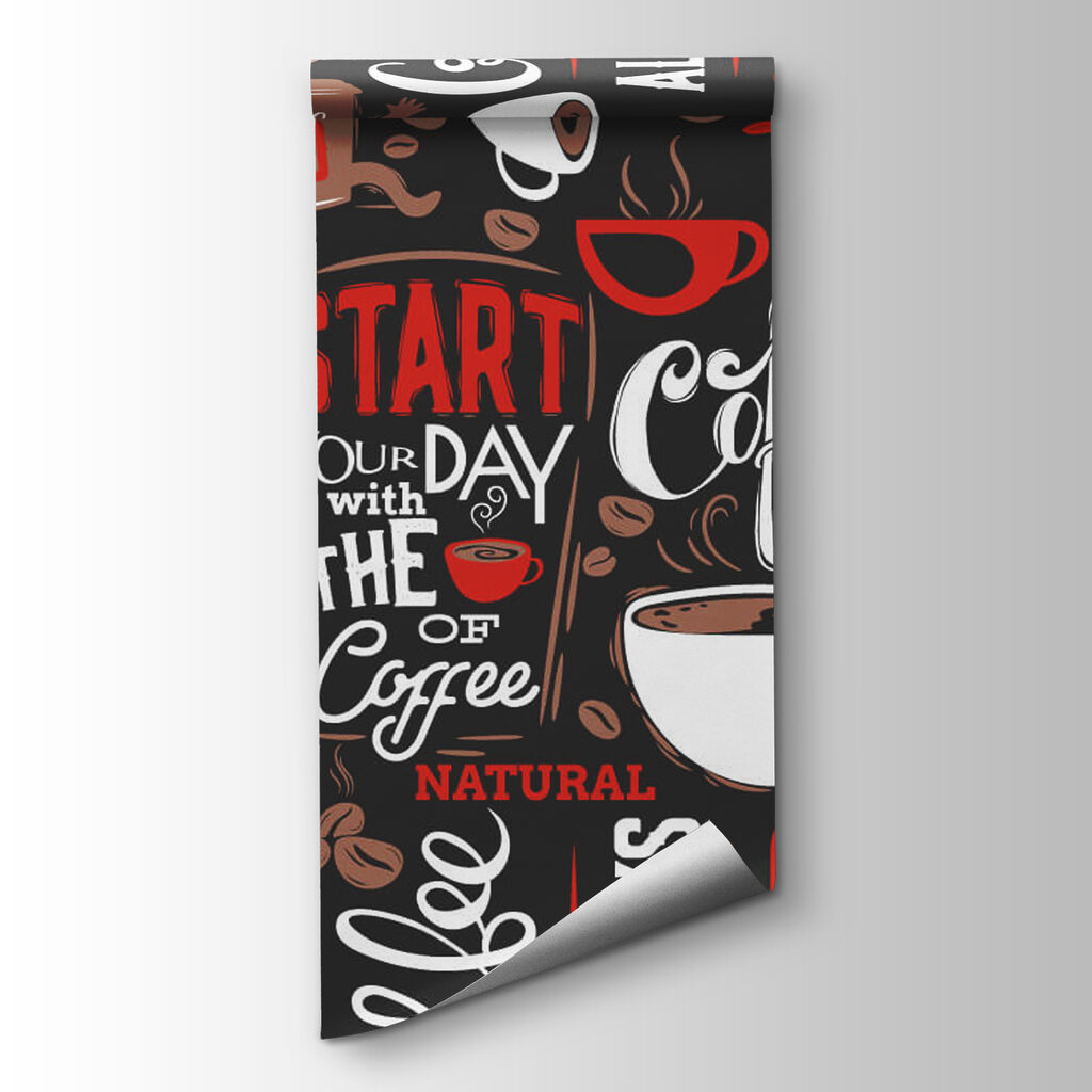 Café en letras rojas — vista del producto