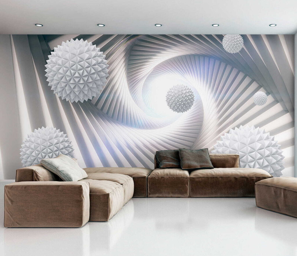 Esferas en túnel espiral — interior 8
