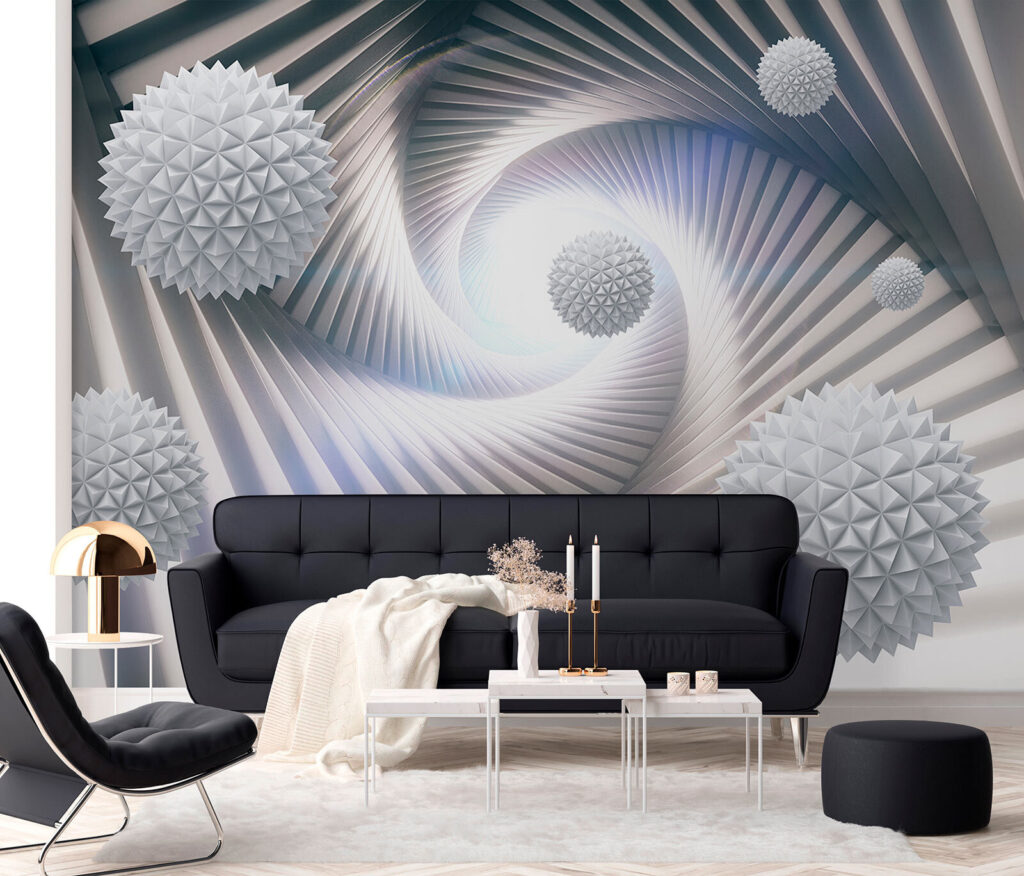 Esferas en túnel espiral — interior 9