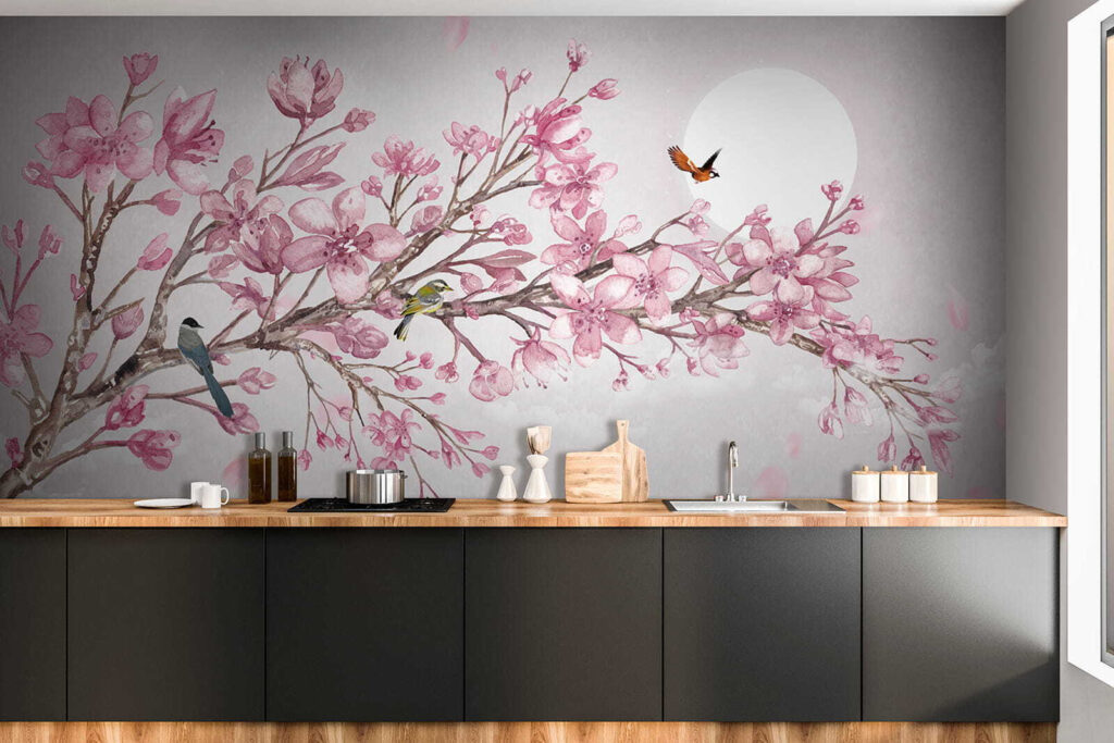 Aves en rama florida — interior 9