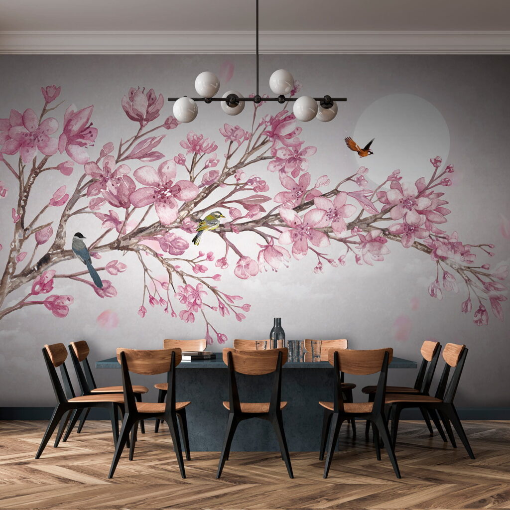 Aves en rama florida — interior 10