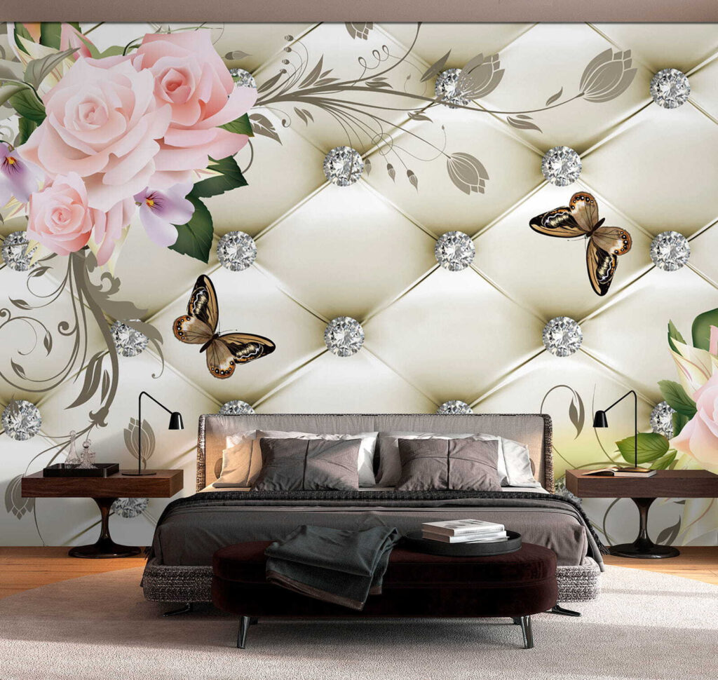 Mariposas entre rombos rosas — interior 2
