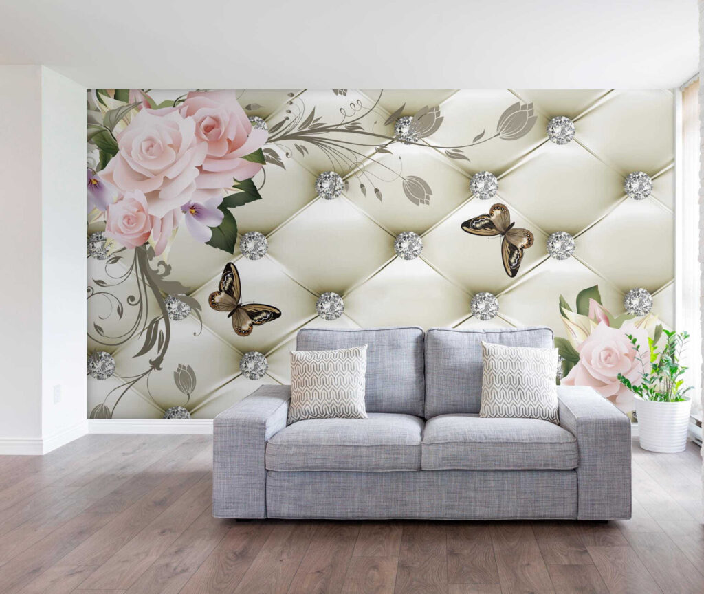 Mariposas entre rombos rosas — interior 7