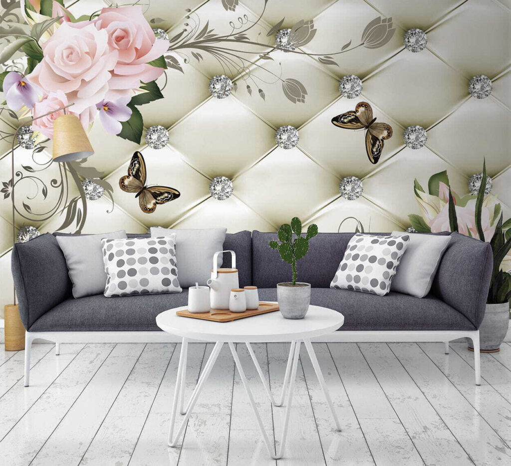 Mariposas entre rombos rosas — interior 9