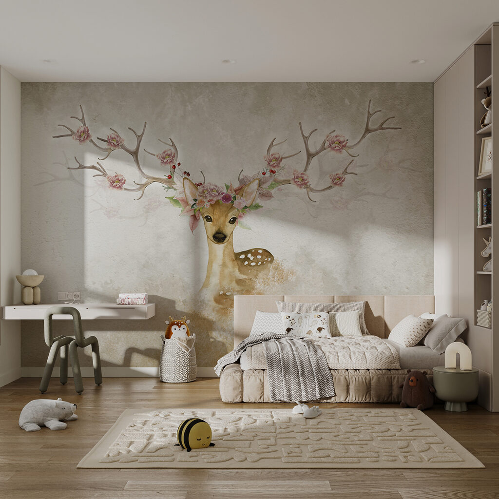 Ciervo con cornamenta florida — interior 13