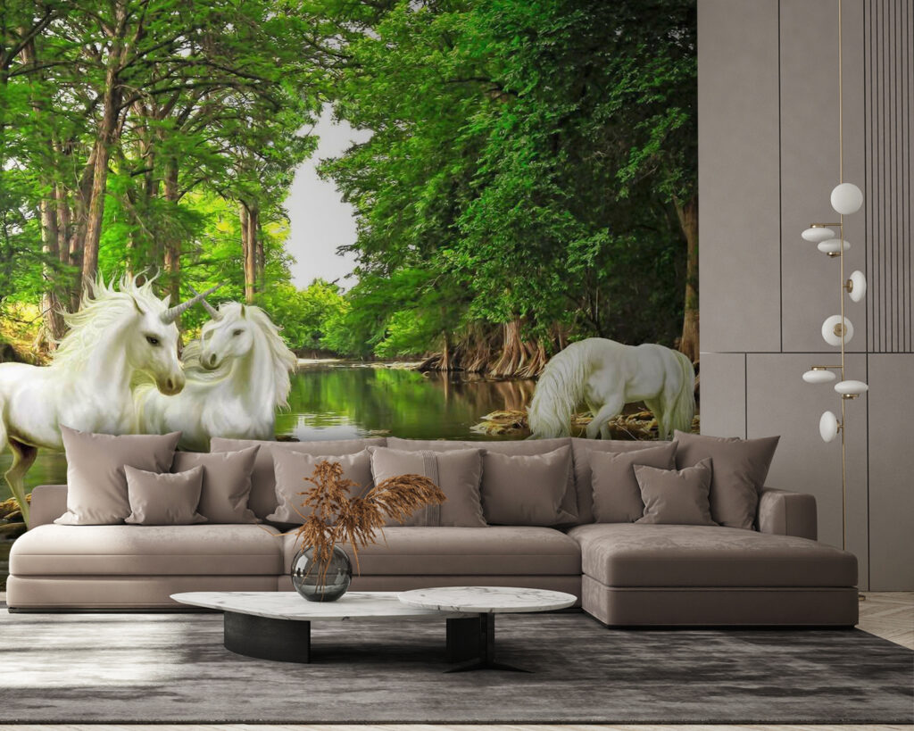 Caballos junto al agua — interior 3