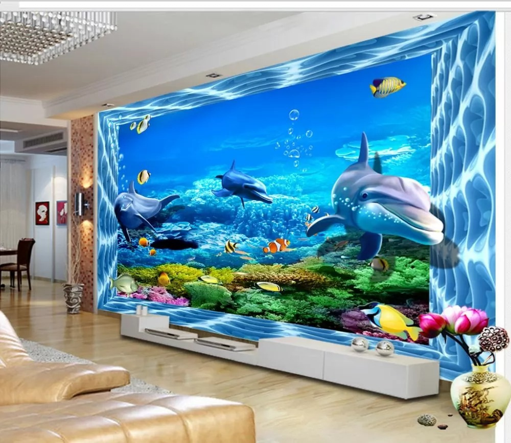Delfines entre corales — interior 1