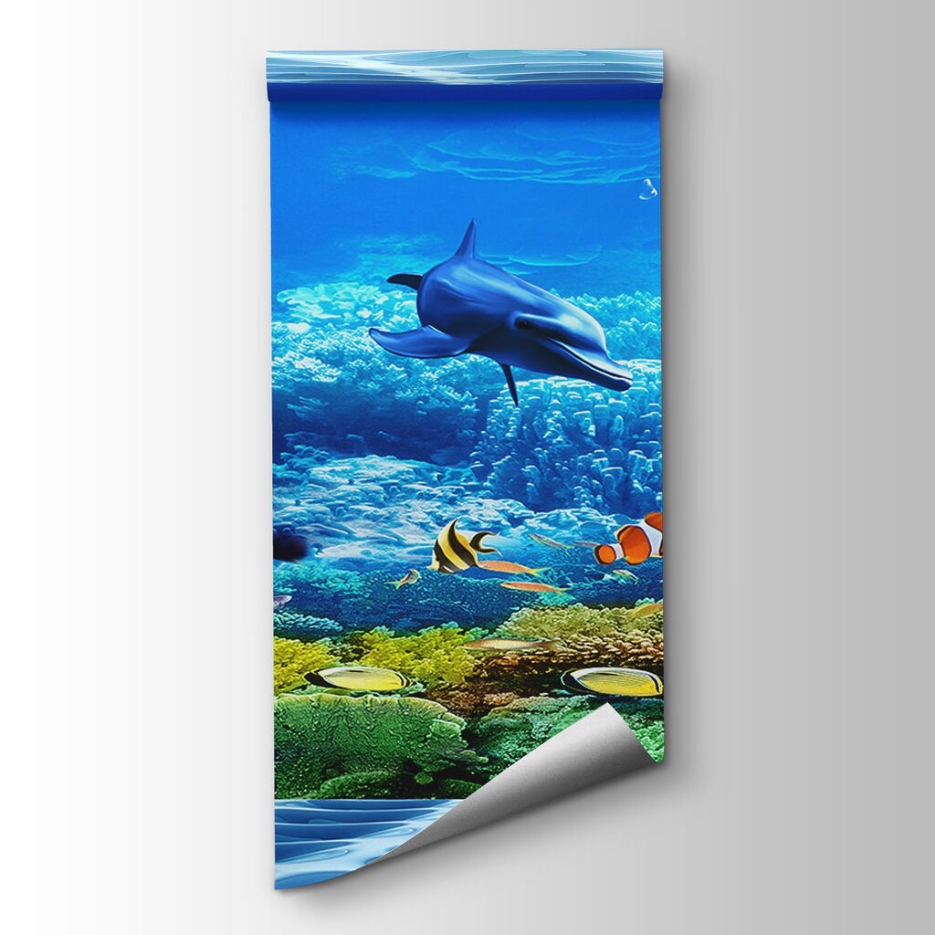 Delfines entre corales — vista del producto