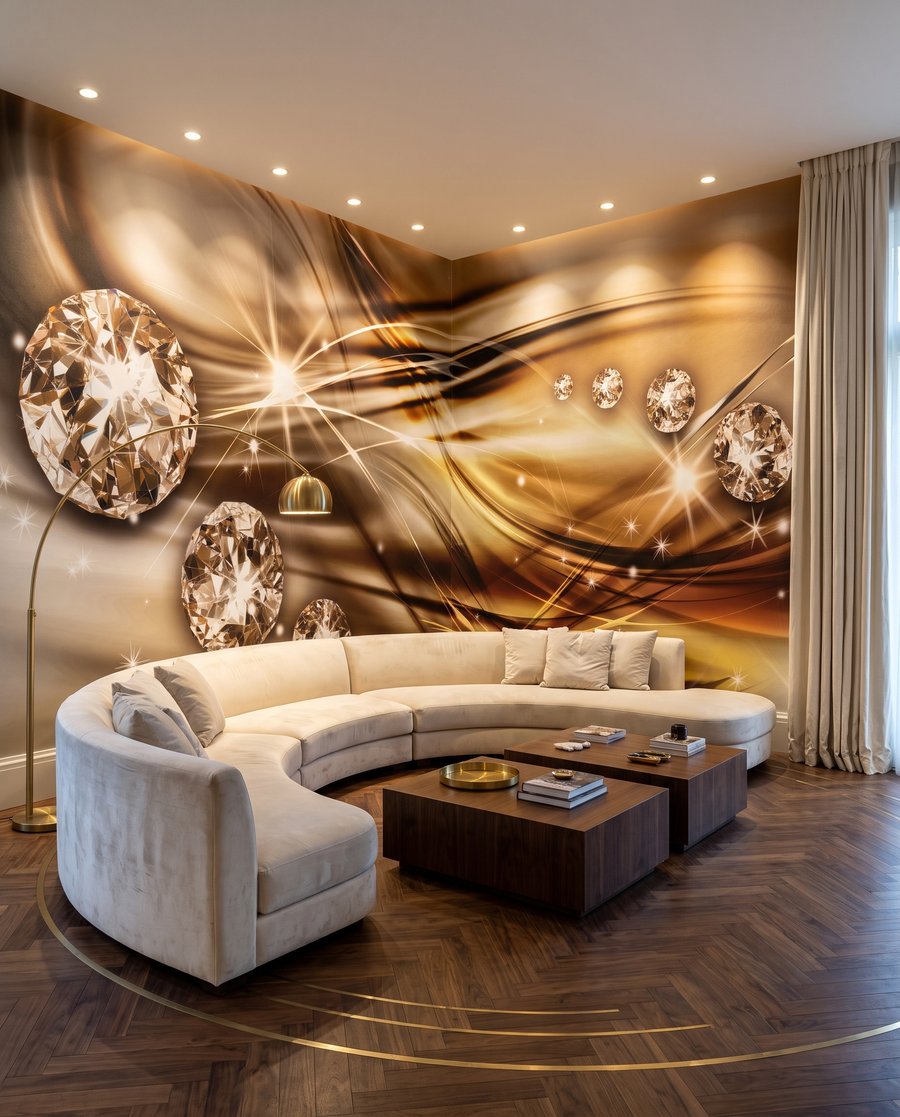 Ondas marrones y brillos — interior 2