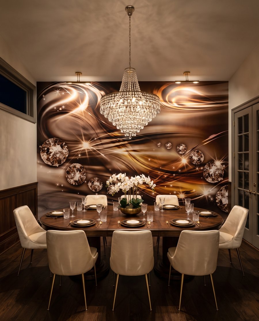 Ondas marrones y brillos — interior 4