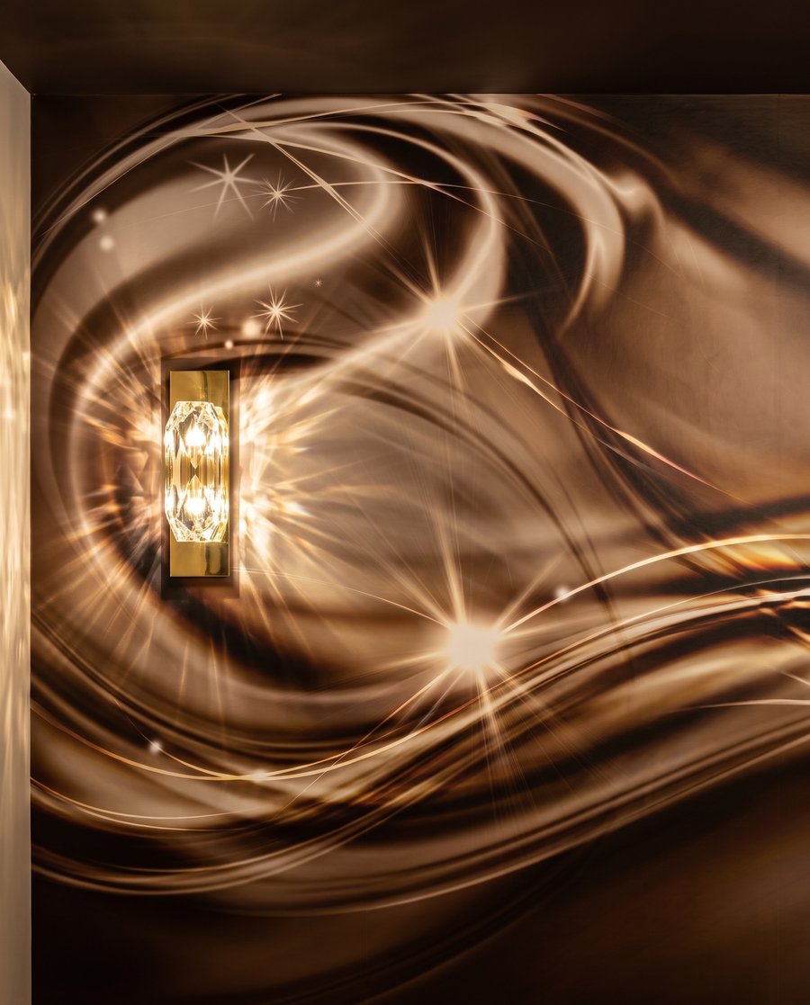 Ondas marrones y brillos — detalle