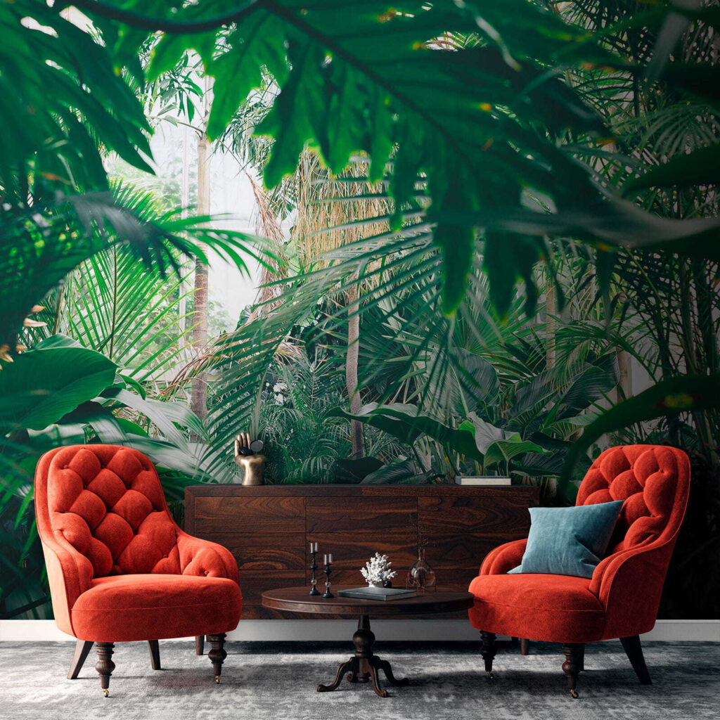 Hojas verdes de selva — interior 5