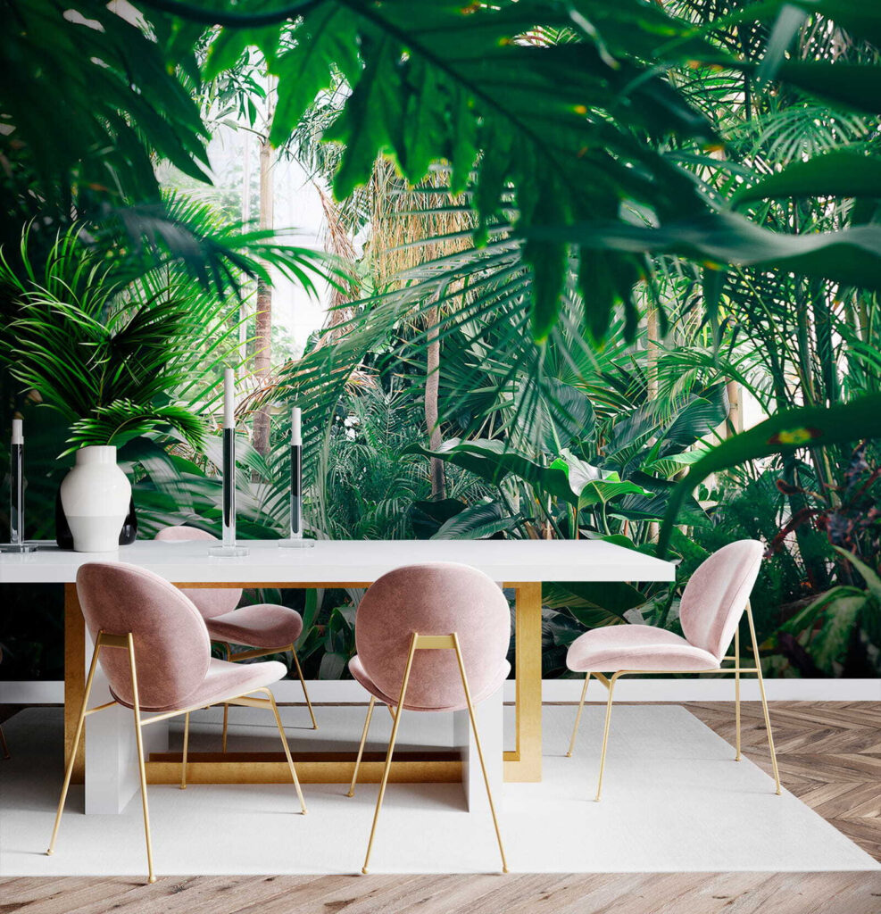 Hojas verdes de selva — interior 8