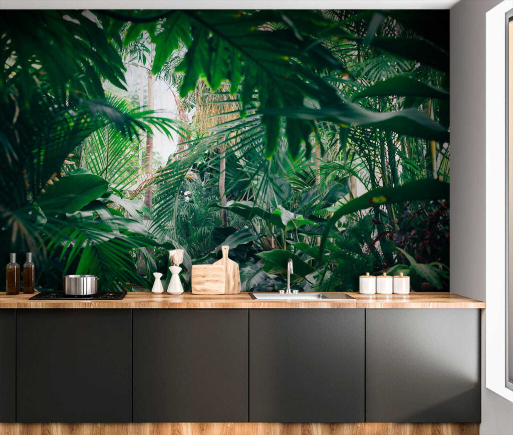 Hojas verdes de selva — interior 10