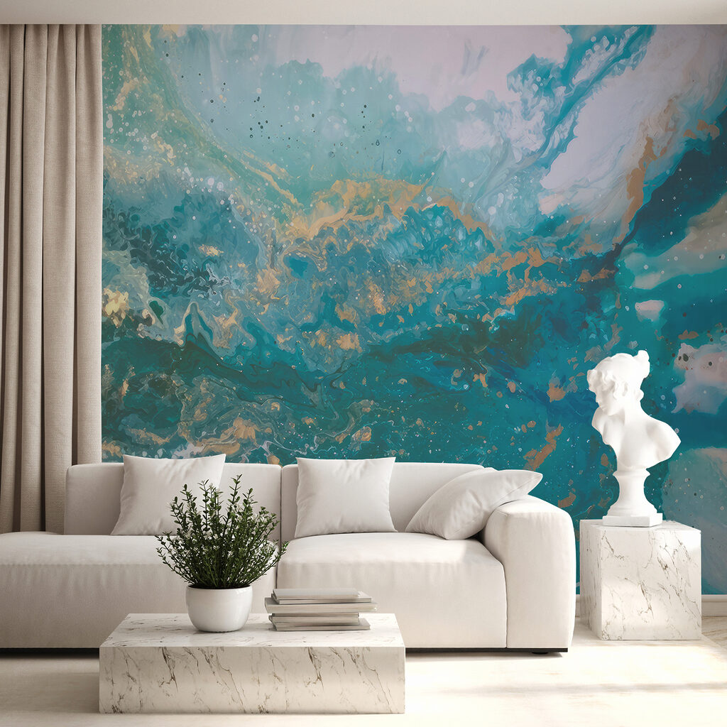 Corrientes turquesa y oro — interior 9