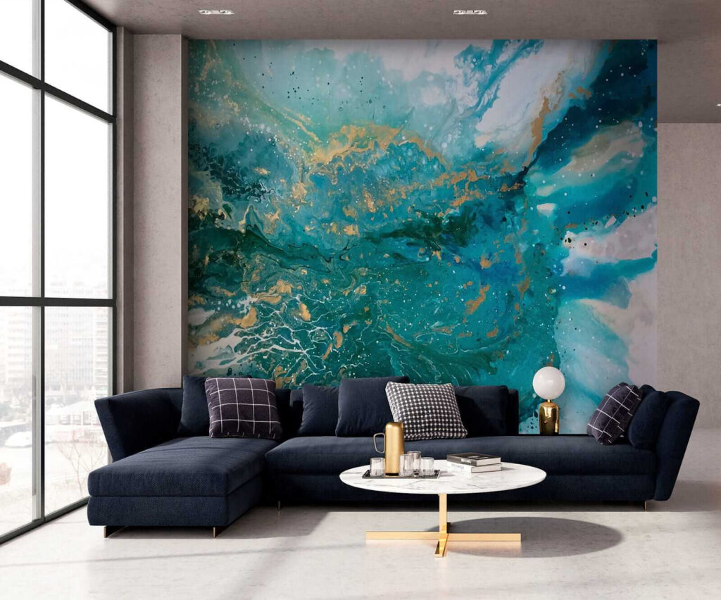 Corrientes turquesa y oro — interior 6