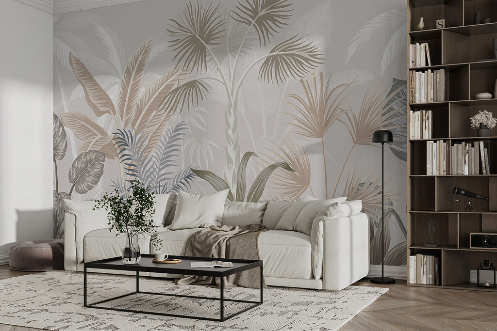 Hojas de palmera tropical — interior 4