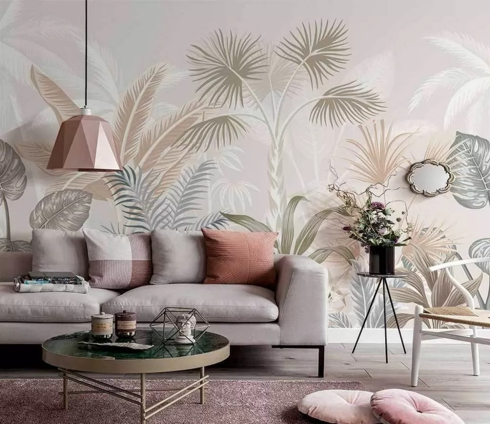 Hojas de palmera tropical — interior 1