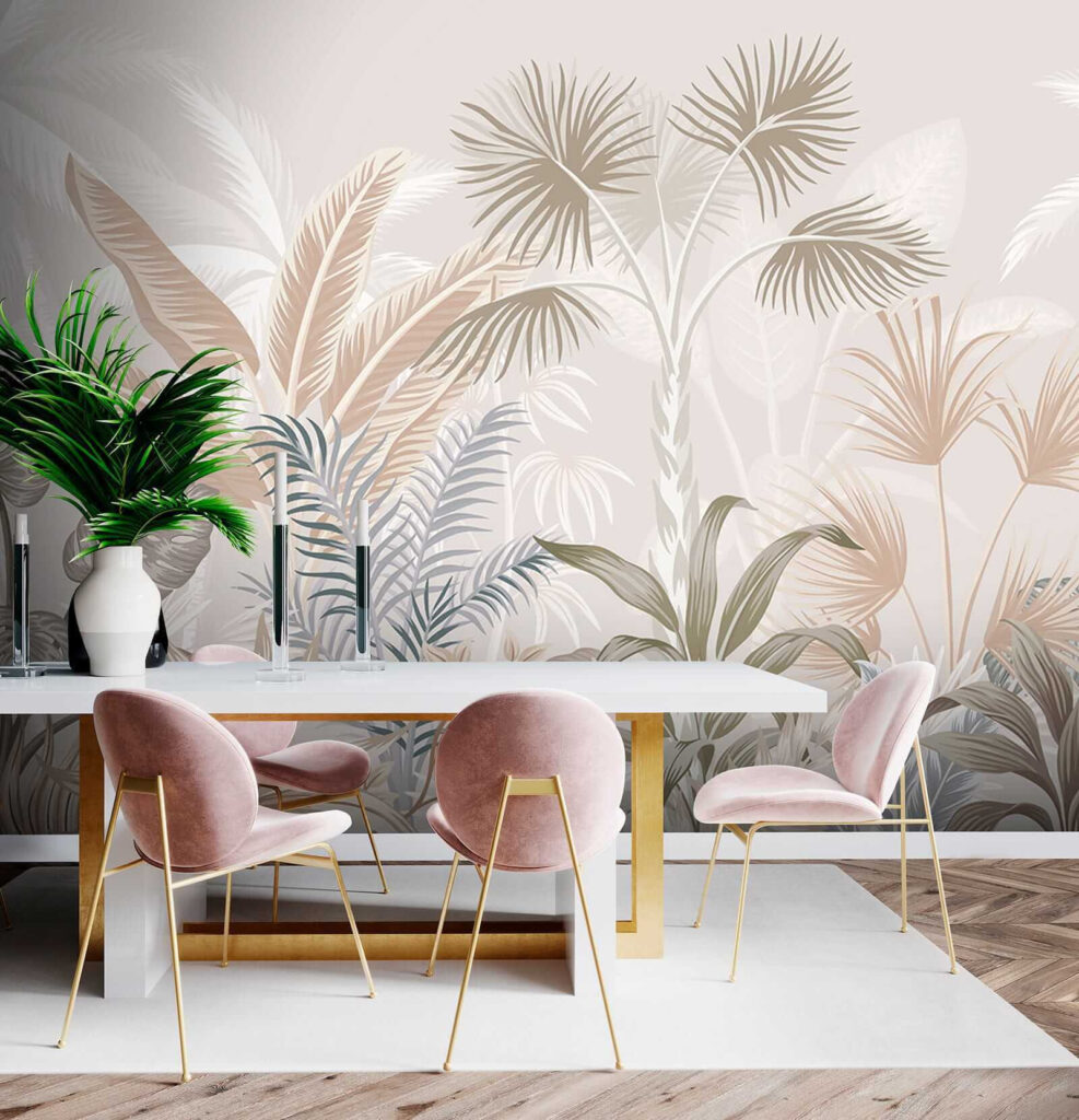 Hojas de palmera tropical — interior 2