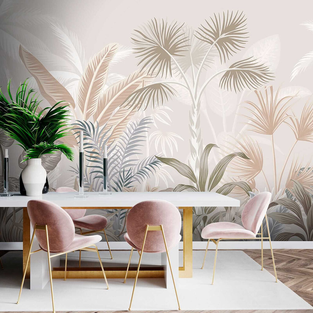 Hojas de palmera tropical — interior 3
