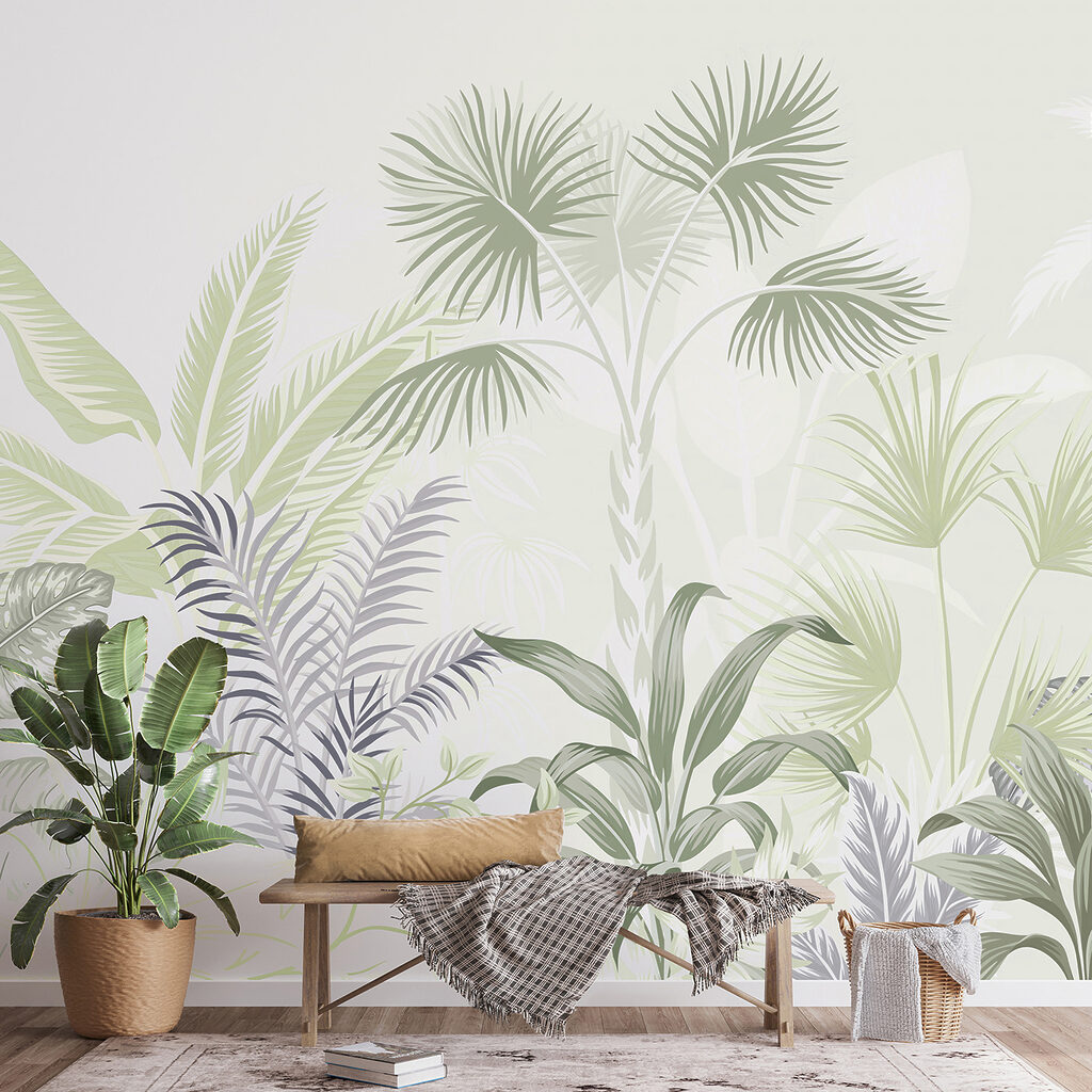 Hojas de palmera tropical — interior 3