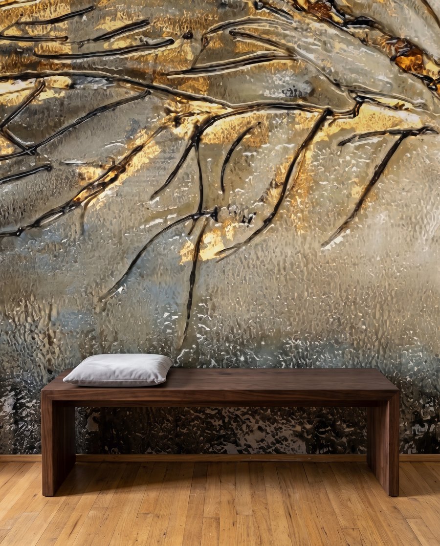 Árbol de contornos dorados — interior 4