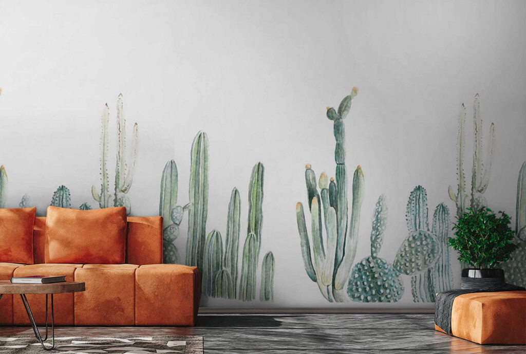Cactus en acuarela — interior 1
