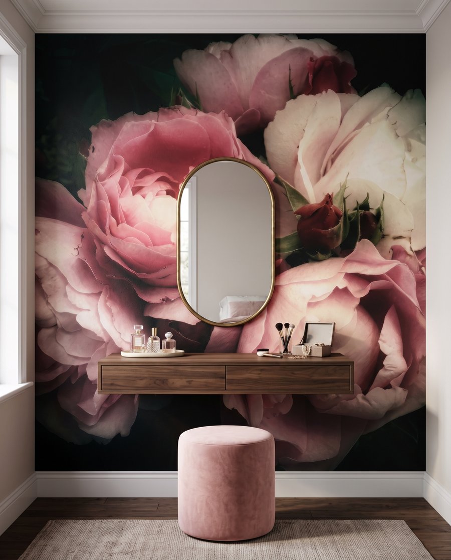 Peonías rosas y crema — interior 2