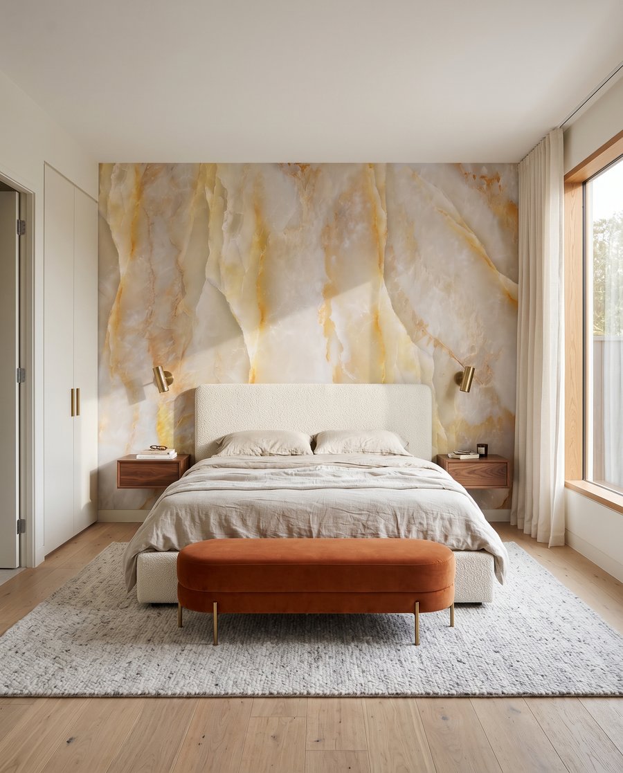 Vetas doradas en blanco — interior 2