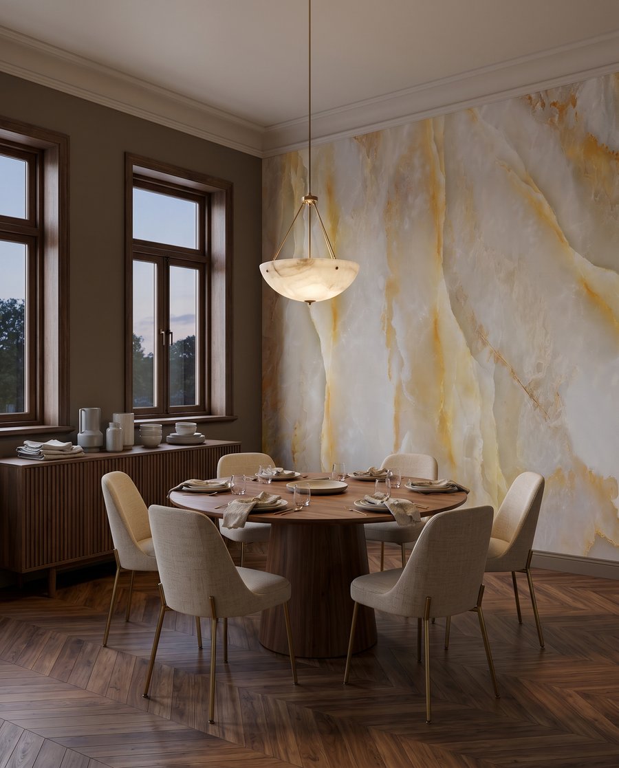 Vetas doradas en blanco — interior 4
