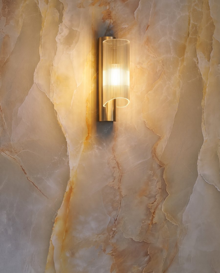Vetas doradas en blanco — detalle