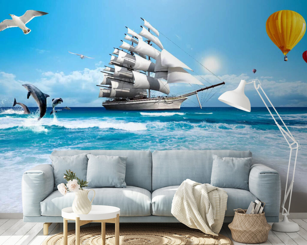 Velero bajo globos aerostáticos — interior 1