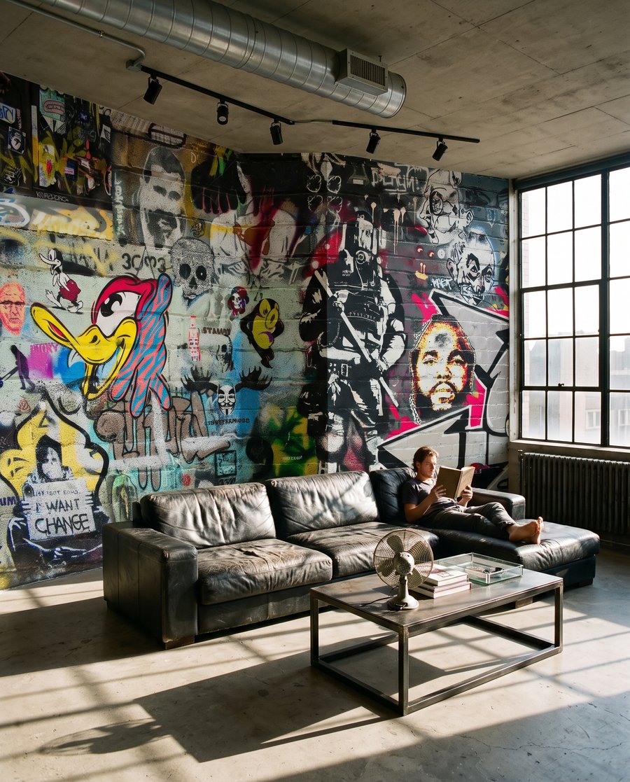 Collage de rostros urbanos — interior 3