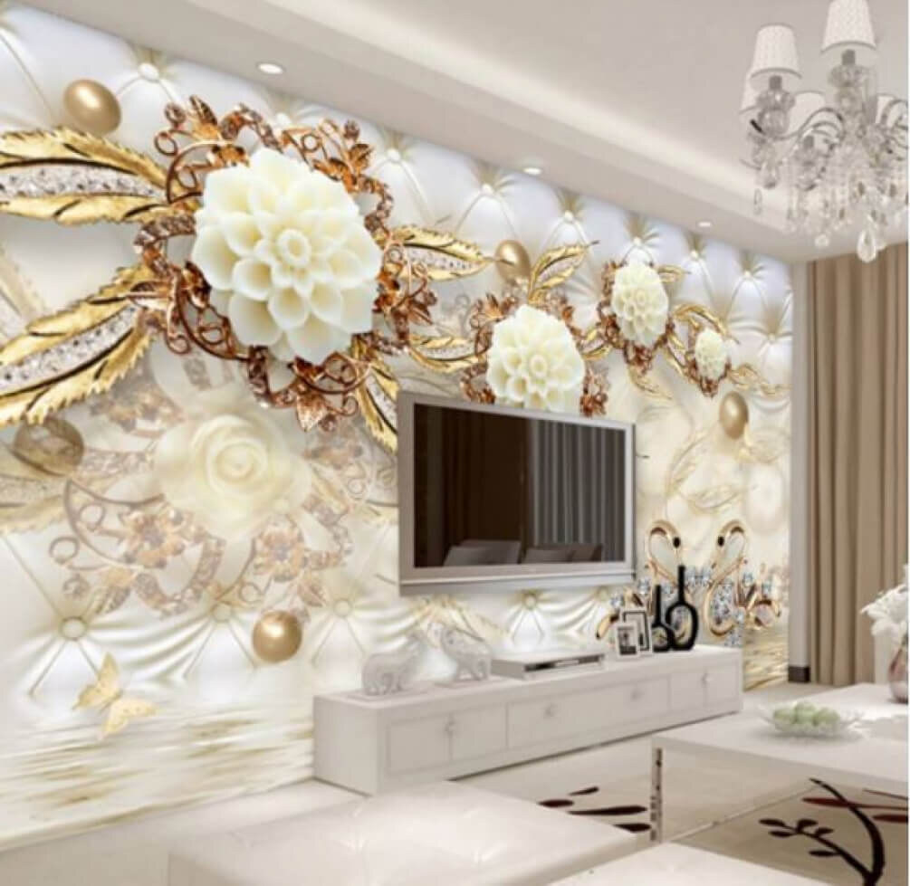 Cisnes elegantes entre flores — interior 1