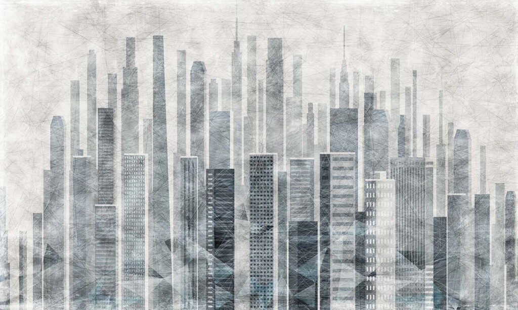 Ciudad en grises — diseño completo
