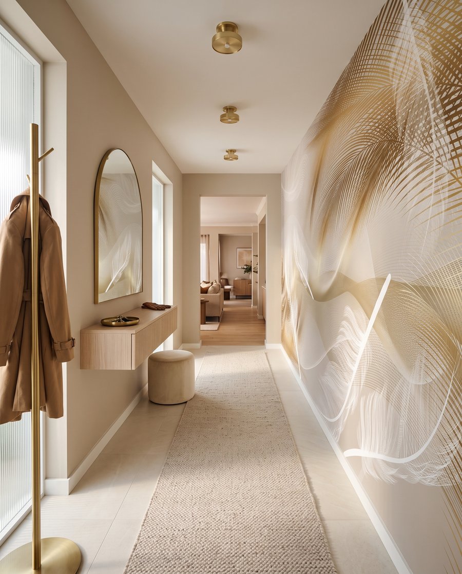 Plumas bajo luz cálida — interior 5