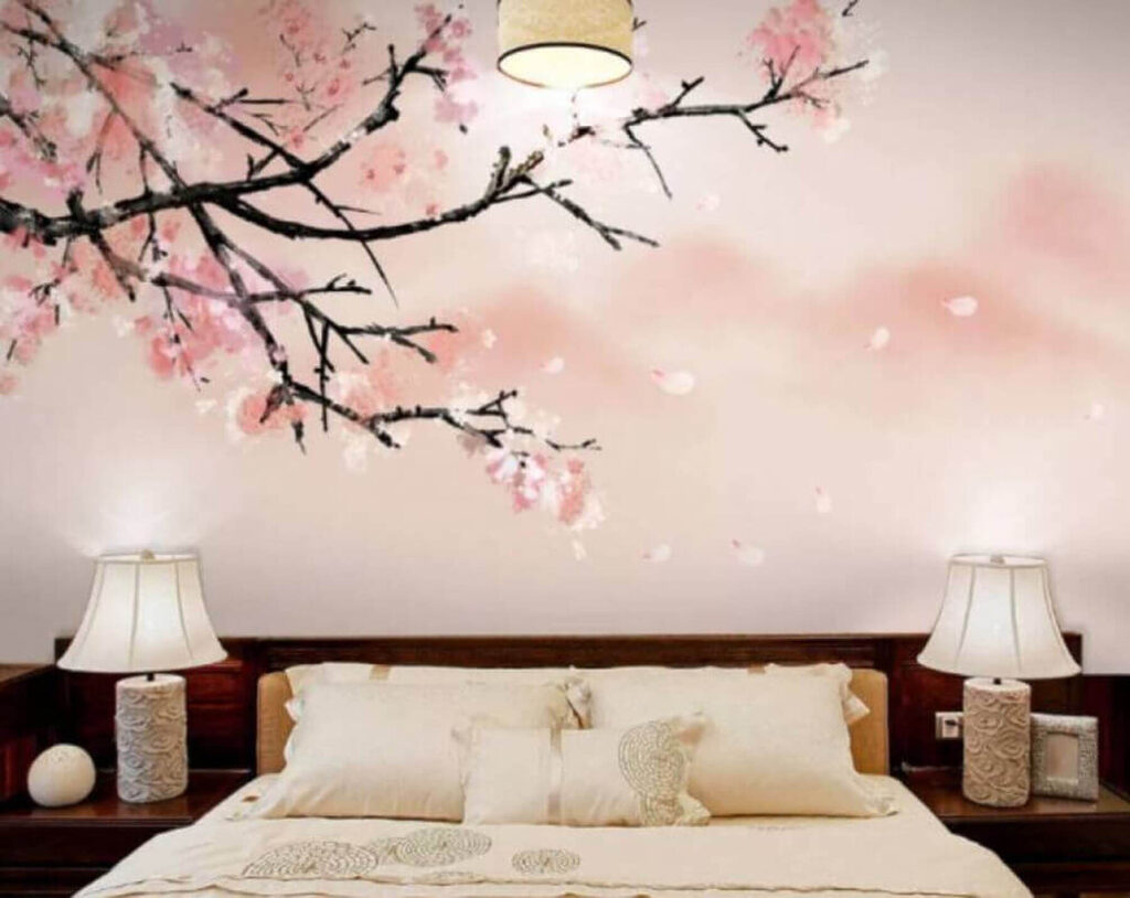 Ramas oscuras sobre rosa — interior 2