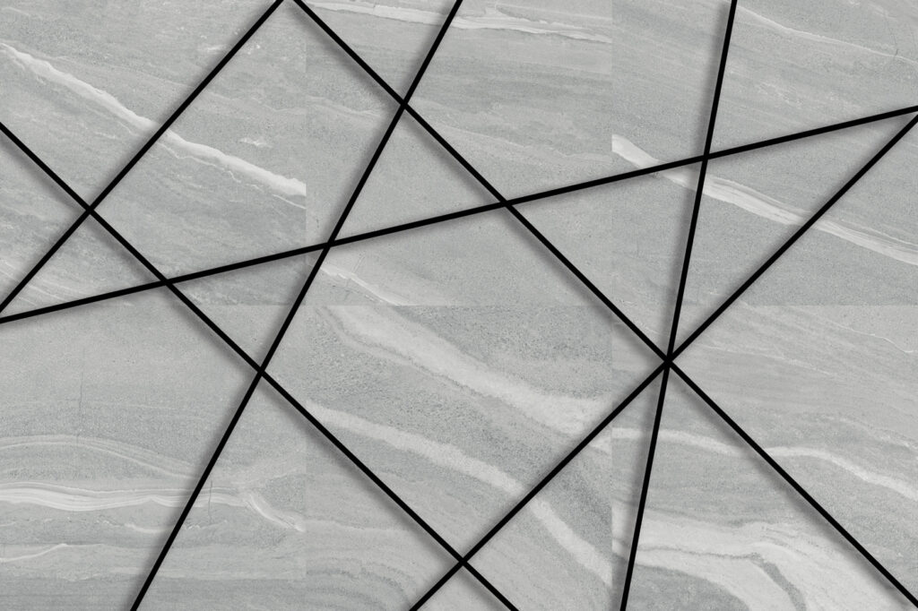 Líneas negras sobre gris — diseño completo