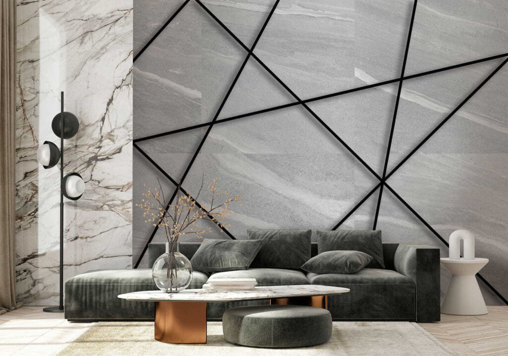 Líneas negras sobre gris — interior 6