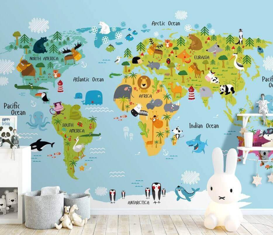 Animales sobre el mapa — interior 1