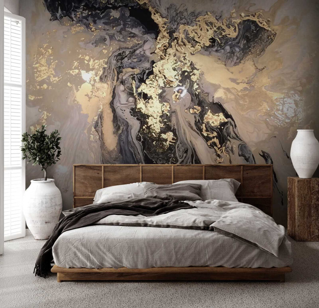 Pintura negra y dorada — interior 3
