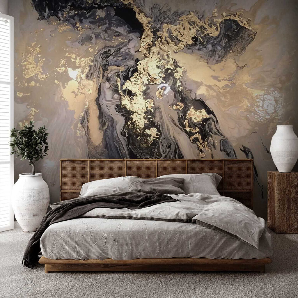Pintura negra y dorada — interior 9