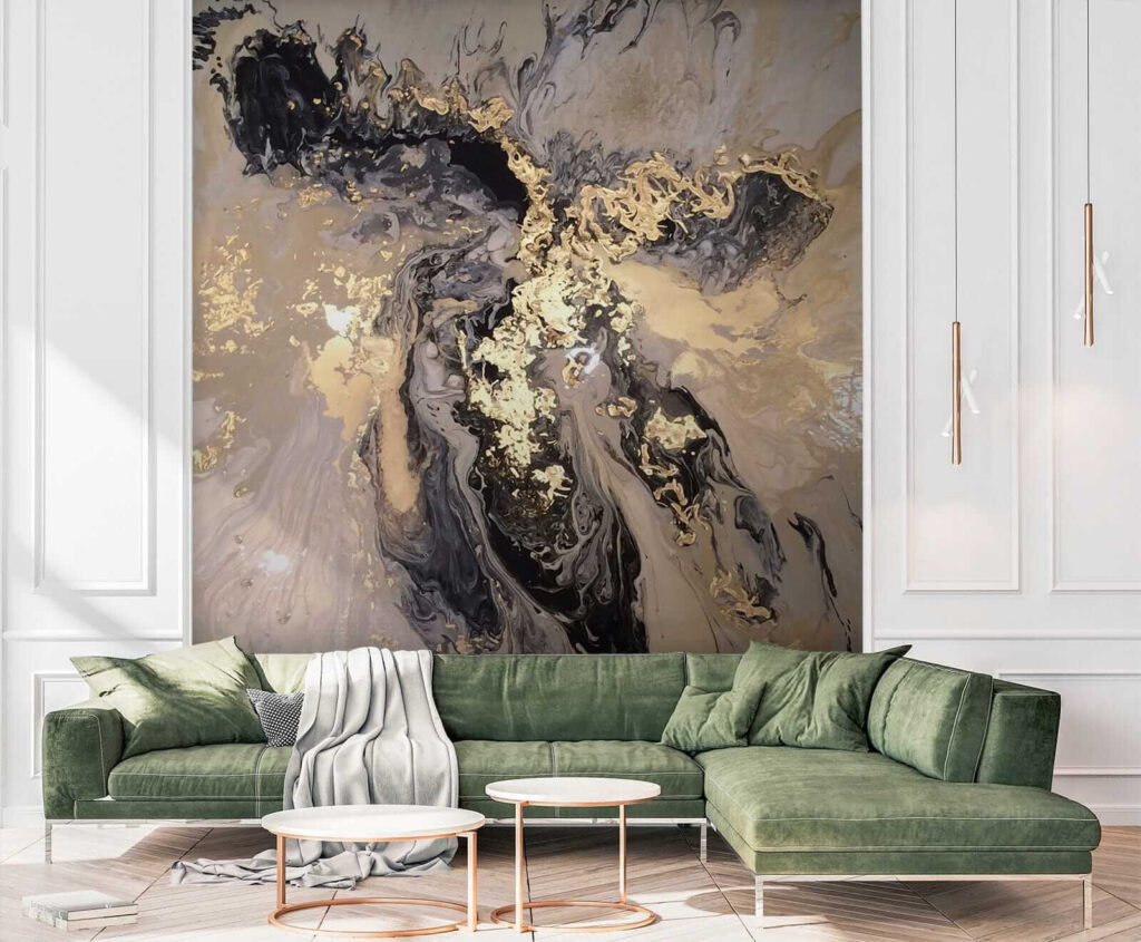 Pintura negra y dorada — interior 4