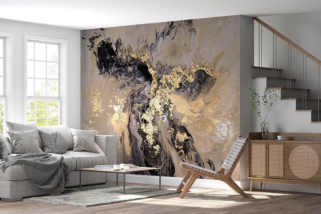 Pintura negra y dorada — interior 10