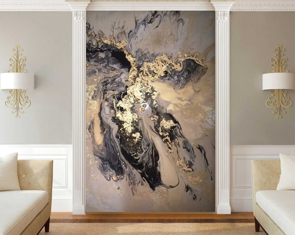 Pintura negra y dorada — interior 5