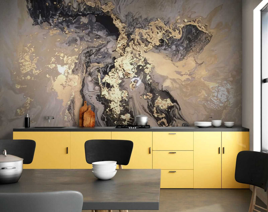 Pintura negra y dorada — interior 7