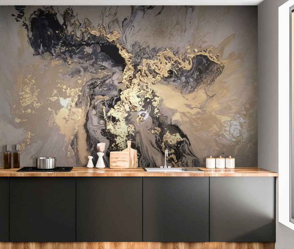 Pintura negra y dorada — interior 8