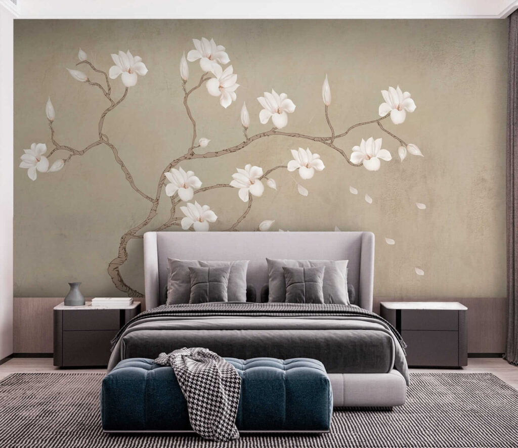 Rama curva sobre beige — interior 3