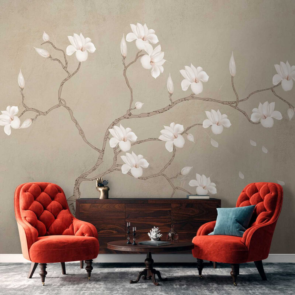 Rama curva sobre beige — interior 7